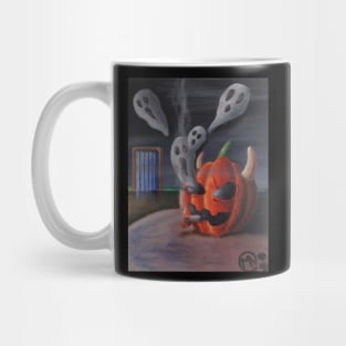 Pumpkin Breathing Out Ghosts Mug